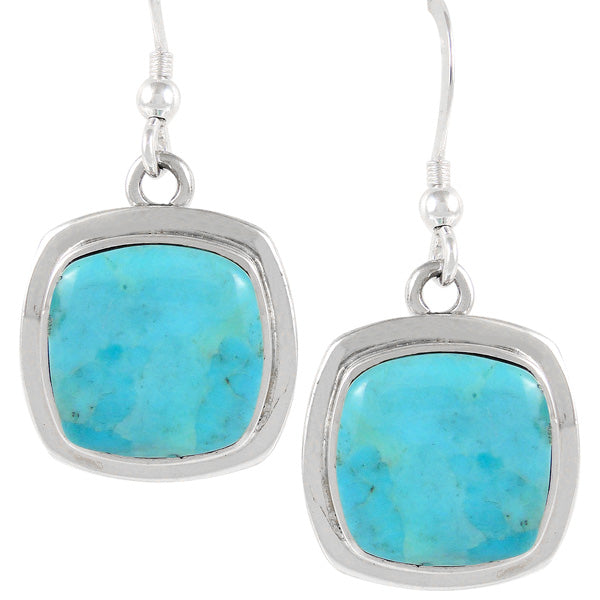 Sterling Silver Earrings Turquoise E1270-C75