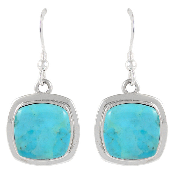 Sterling Silver Earrings Turquoise E1270-C75
