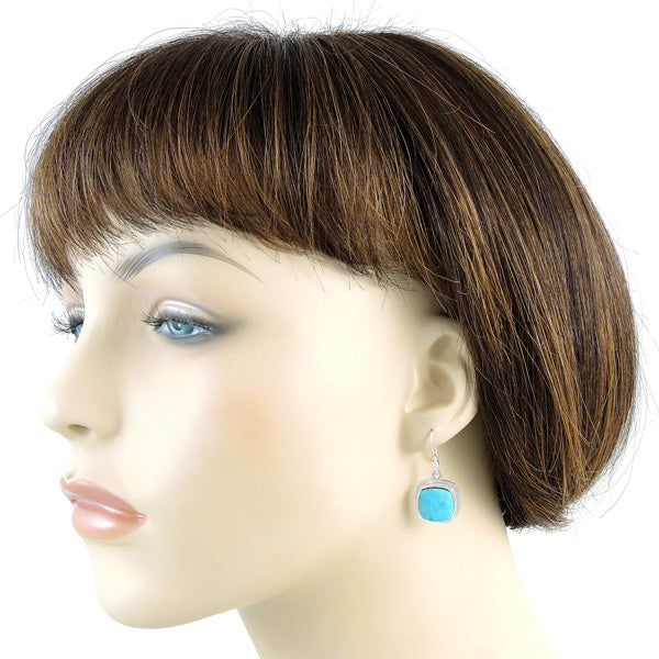 Sterling Silver Earrings Turquoise E1270-C75