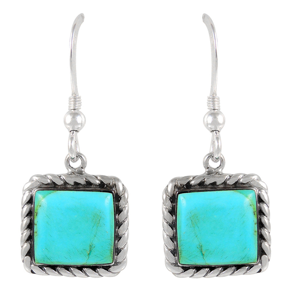 Sterling Silver Earrings Turquoise E1271-C75