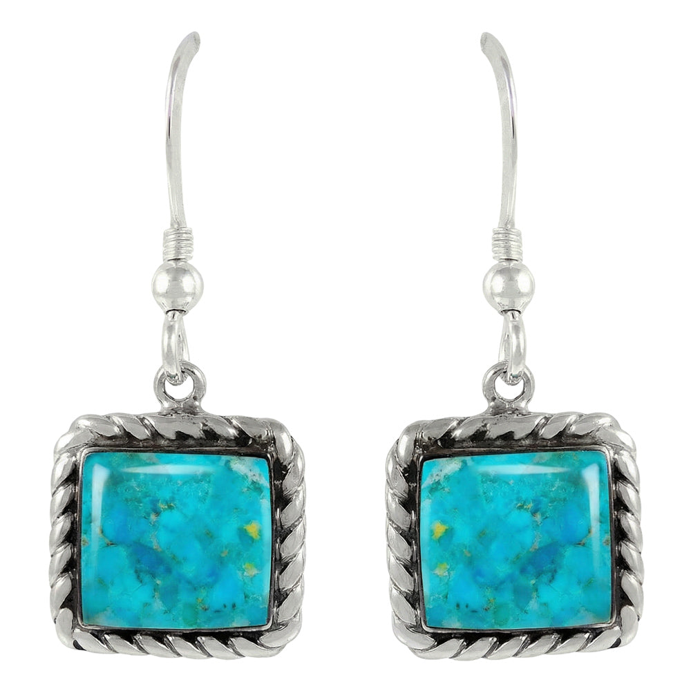 Sterling Silver Earrings Turquoise E1271-C75