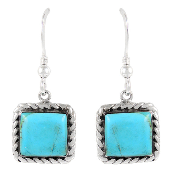 Sterling Silver Earrings Turquoise E1271-C75