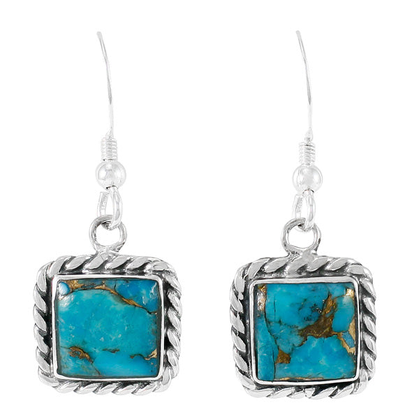 Matrix Turquoise Earrings Sterling Silver E1271-C84