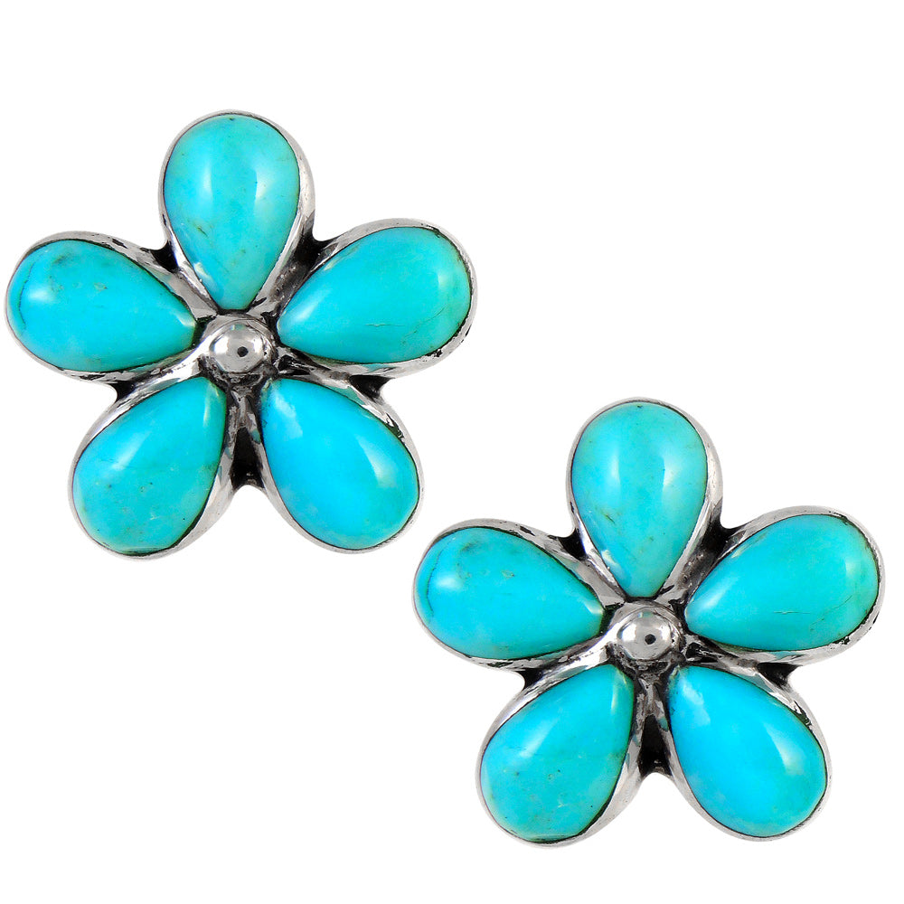 Sterling Silver Earrings Turquoise E1272-C75
