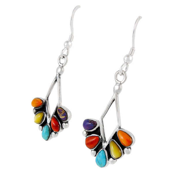 Sterling Silver Earrings Multicolor E1276-C71