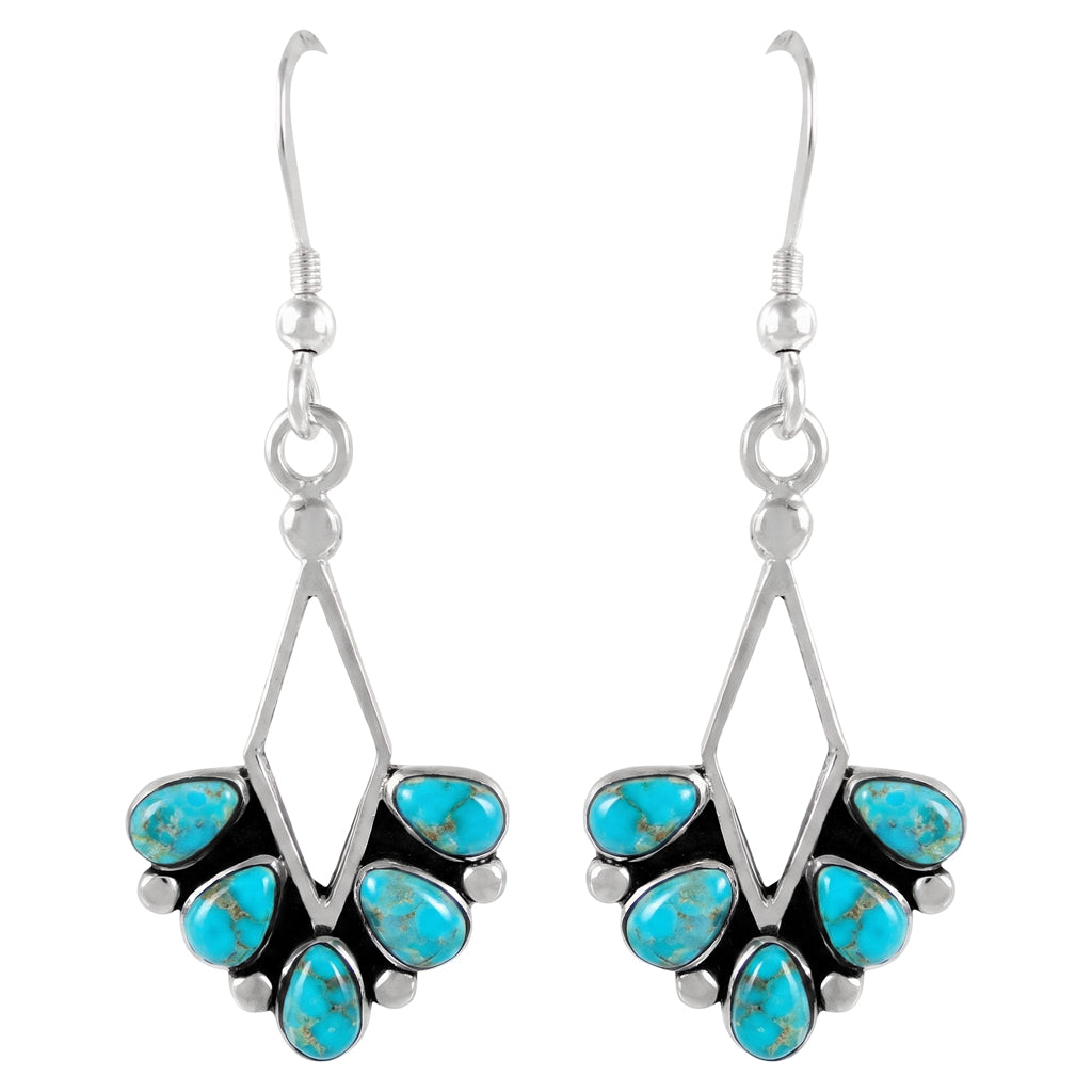 Sterling Silver Earrings Turquoise E1276-C75