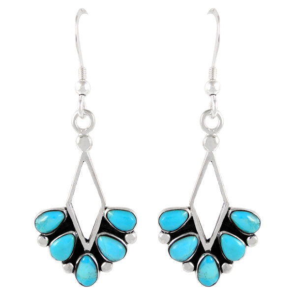 Sterling Silver Earrings Turquoise E1276-C75