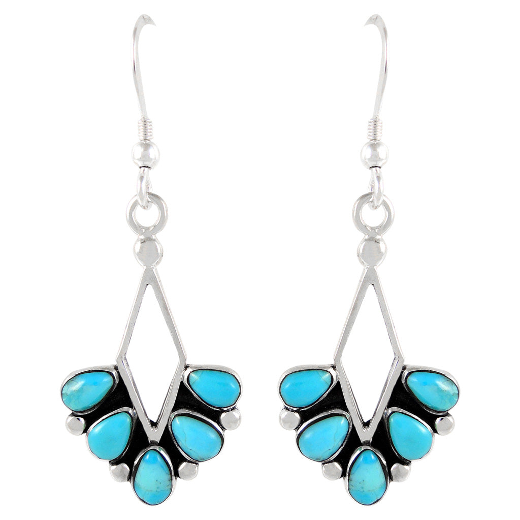 Turquoise Earrings SilverBronzé E1276-SB-C75
