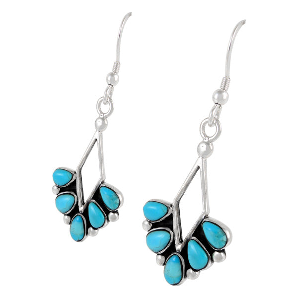 Sterling Silver Earrings Turquoise E1276-C75