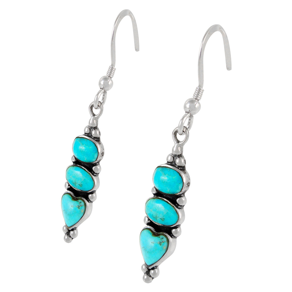 Sterling Silver Earrings Turquoise E1278-C75