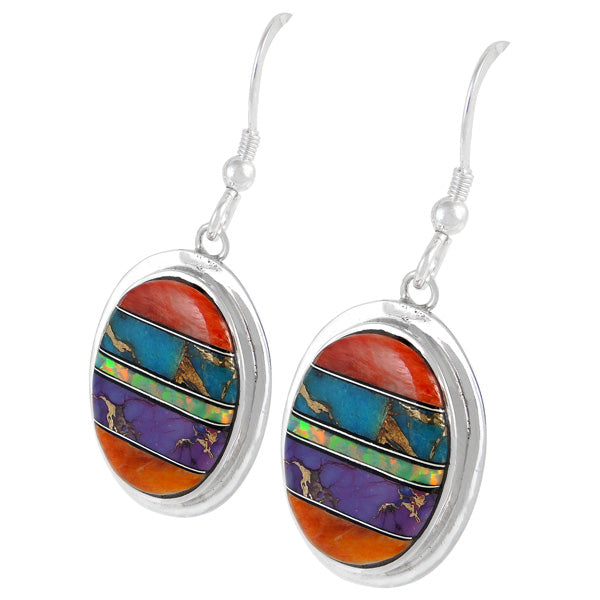 Sterling Silver Earrings Multicolor E1283-C00