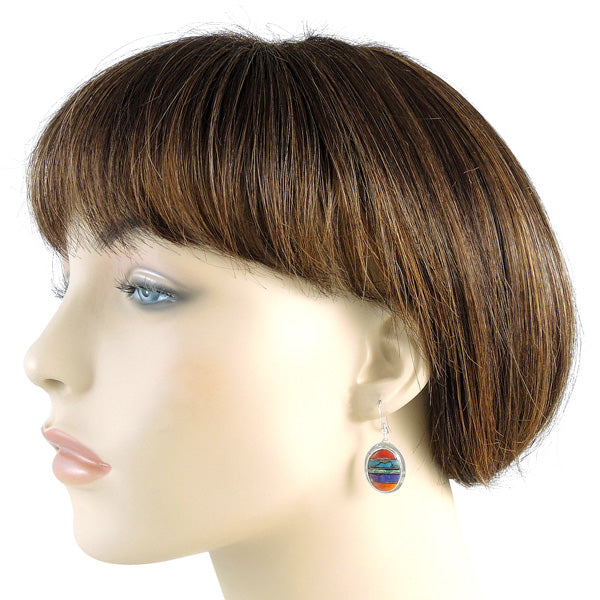 Sterling Silver Earrings Multicolor E1283-C00
