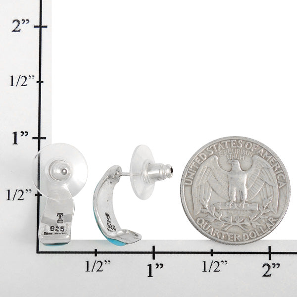 Sterling Silver Earrings Turquoise E1286-C05