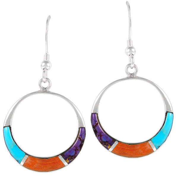 Sterling Silver Earrings Multicolor E1287-C01