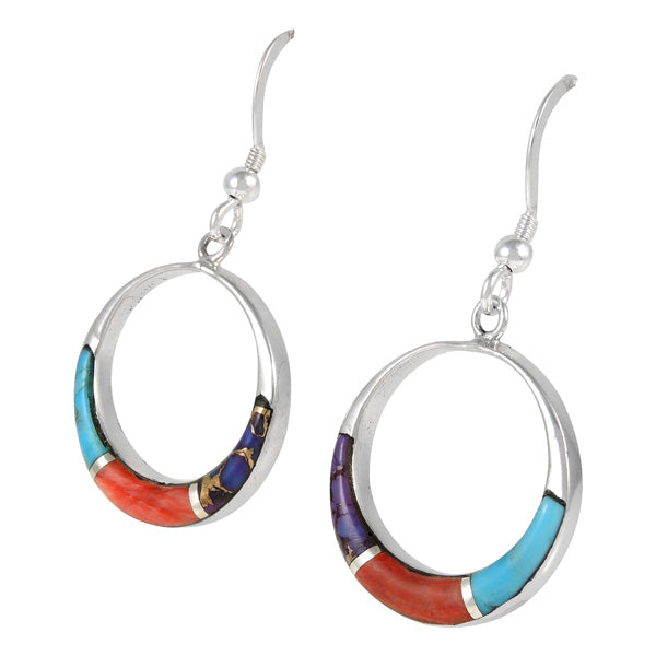 Sterling Silver Earrings Multicolor E1287-C01