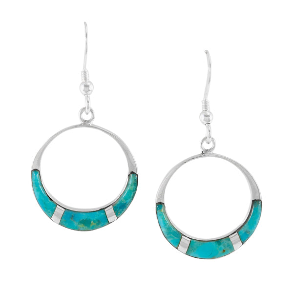Sterling Silver Earrings Turquoise E1287-C05