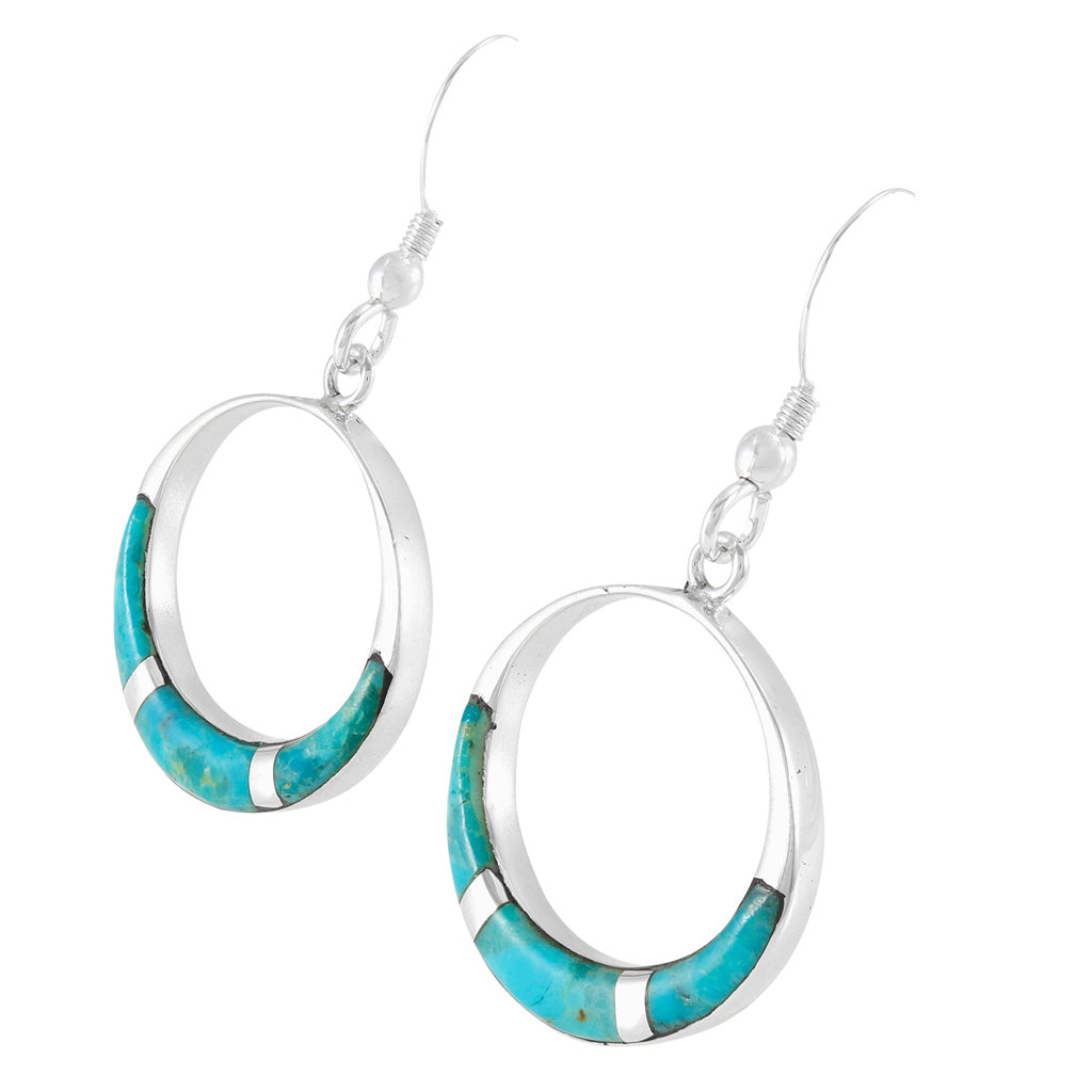 Turquoise Earrings SilverBronzé E1287-SB-C05