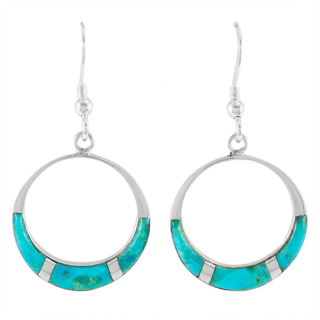 Sterling Silver Earrings Turquoise E1287-C05