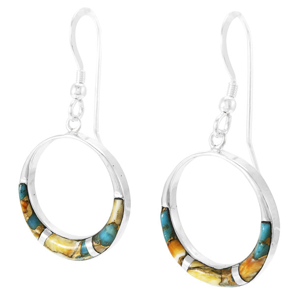 Spiny Turquoise Earrings Sterling Silver E1287-C89