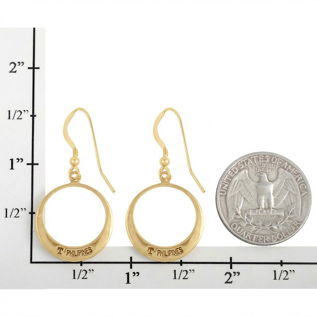 Turquoise Earrings GoldCopper E1287-C05