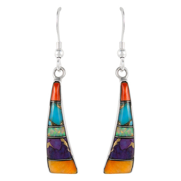 Sterling Silver Earrings Multicolor E1289-C00