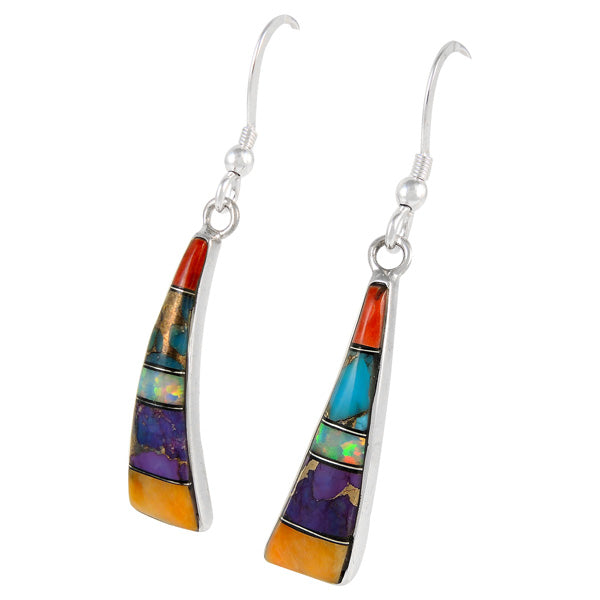 Sterling Silver Earrings Multicolor E1289-C00