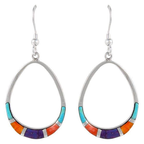 Sterling Silver Earrings Multicolor E1291-C01