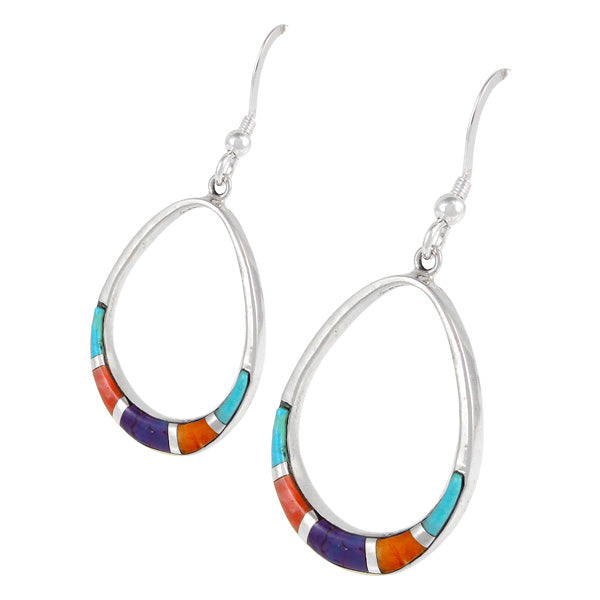 Sterling Silver Earrings Multicolor E1291-C01