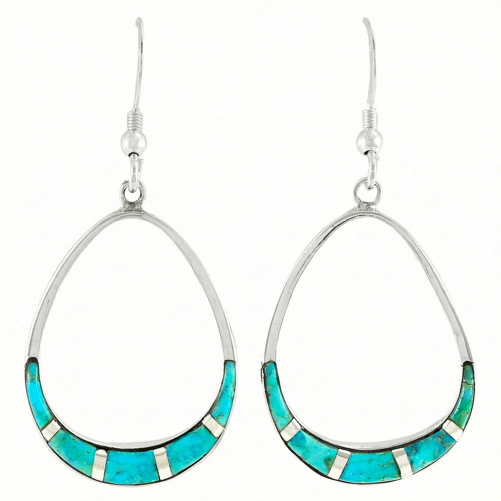 Turquoise Earrings Sterling Silver E1291-C05