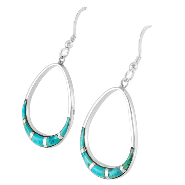 Turquoise Earrings Sterling Silver E1291-C05