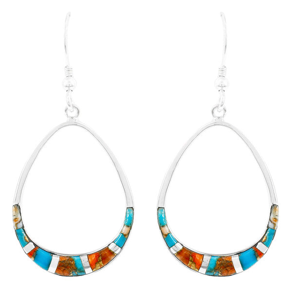 Spiny Turquoise Earrings Sterling Silver E1291-C89