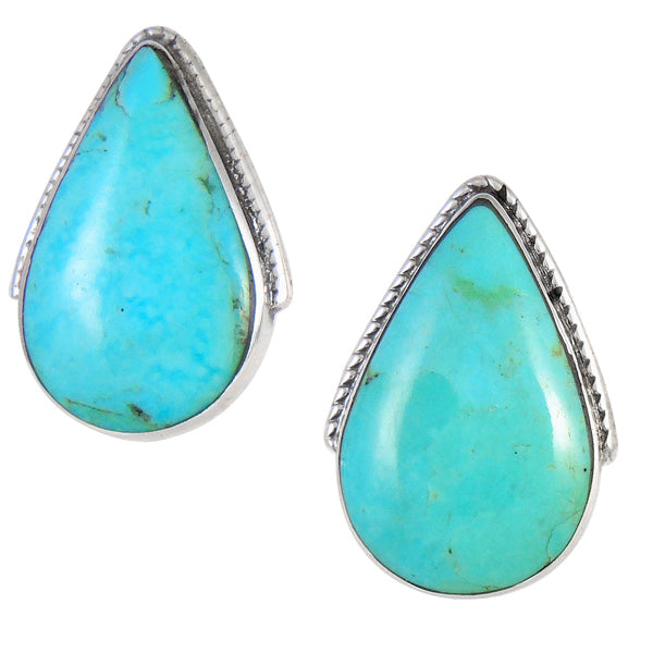 Turquoise Earrings Sterling Silver E1295-C75