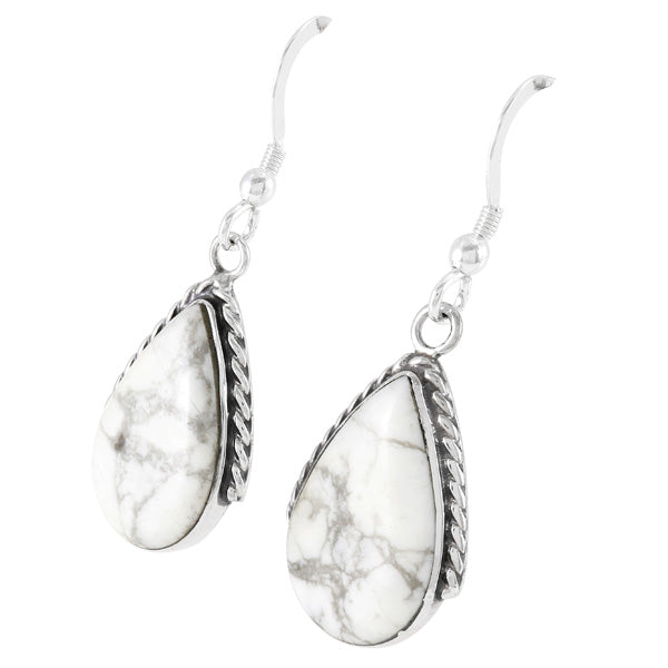 Howlite Earrings Sterling Silver E1298-C103