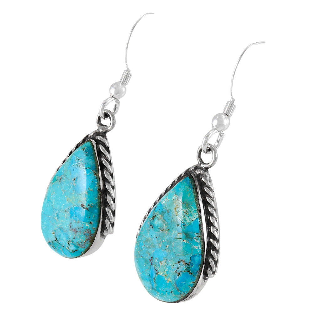 Turquoise Earrings Jewelry Sterling Silver E1298-C75