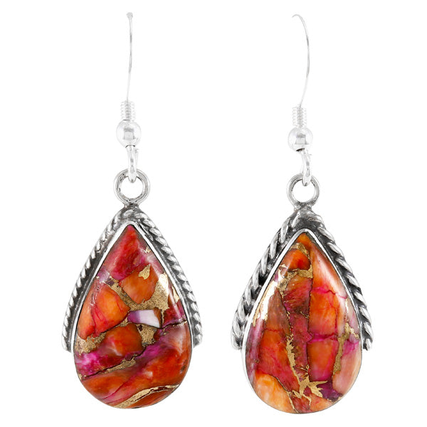 Plum Spiny Earrings Sterling Silver E1298-C92