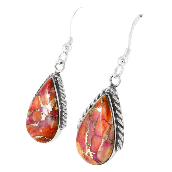 Plum Spiny Earrings Sterling Silver E1298-C92