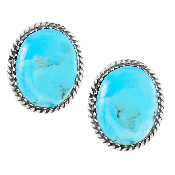 Turquoise Earrings Sterling Silver E1301-C75