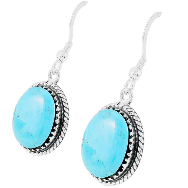 Turquoise Earrings Sterling Silver E1302-C75