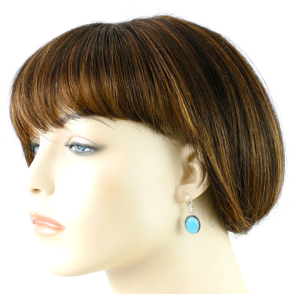 Turquoise Earrings Sterling Silver E1302-C75