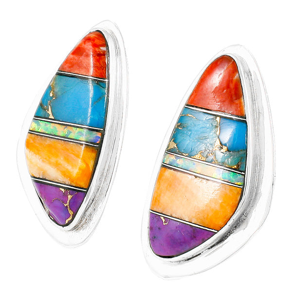 Multicolor Earrings Sterling Silver E1304-C00