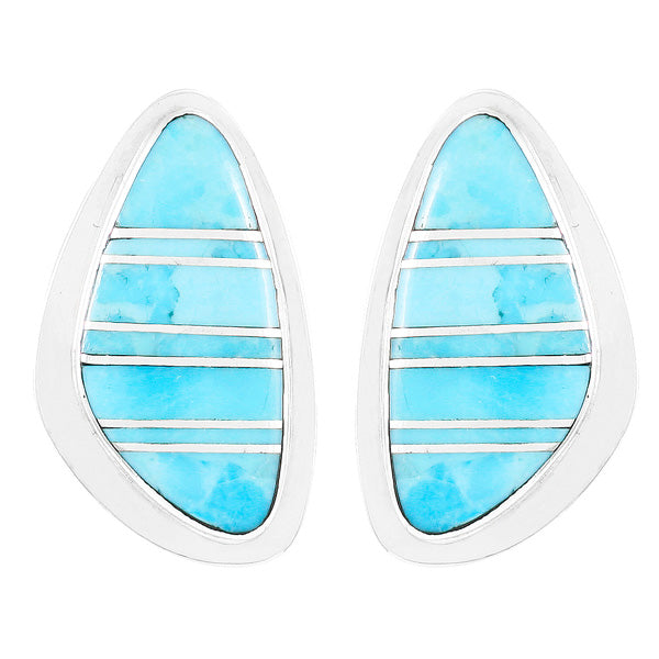 Turquoise Earrings Sterling Silver E1304-C05