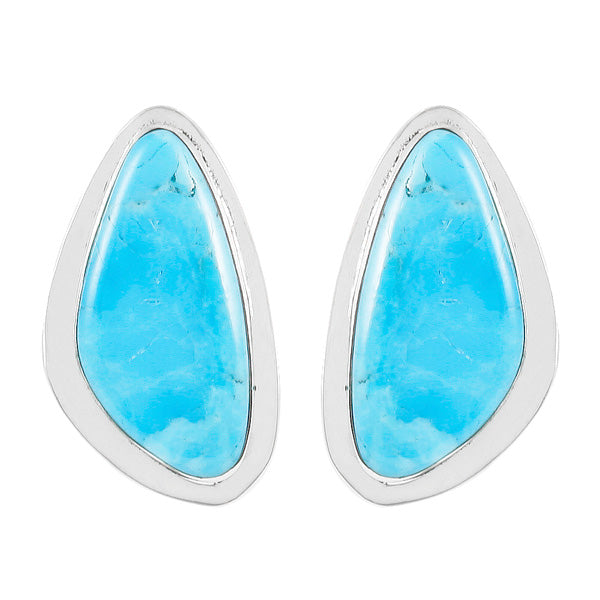 Turquoise Earrings Sterling Silver E1304-C75
