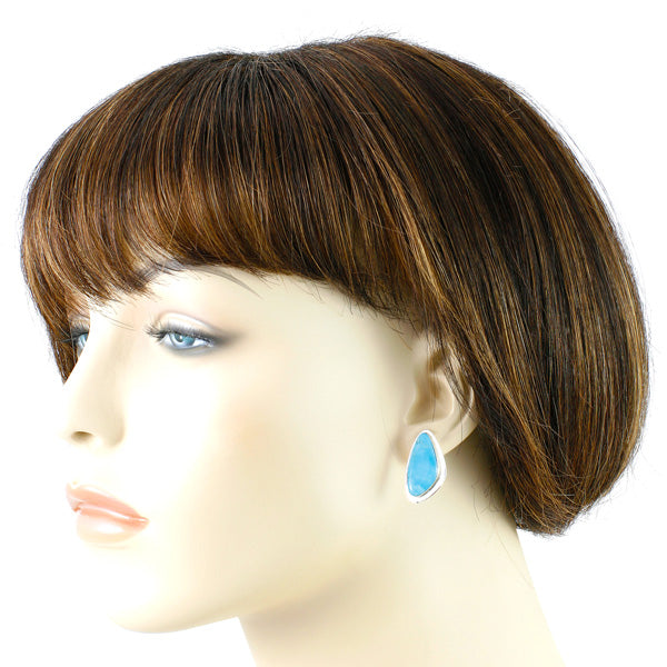 Turquoise Earrings Sterling Silver E1304-C75