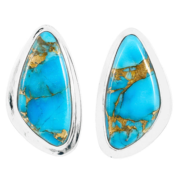 Matrix Turquoise Earrings Sterling Silver E1304-C84
