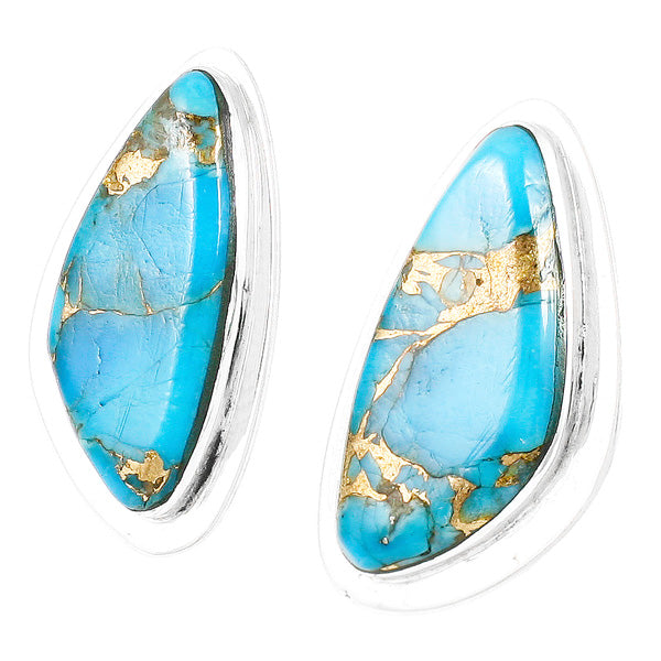 Matrix Turquoise Earrings Sterling Silver E1304-C84