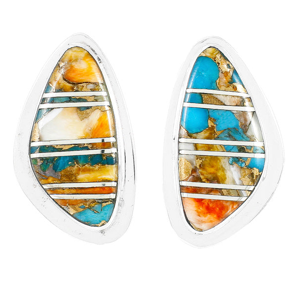 Spiny Turquoise Earrings Sterling Silver E1304-C89