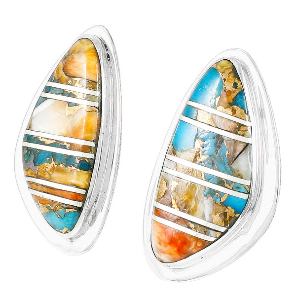 Spiny Turquoise Earrings Sterling Silver E1304-C89