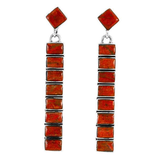 Coral Earrings Sterling Silver E1305-C74