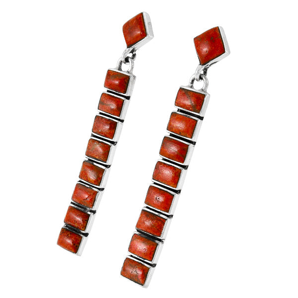 Coral Earrings Sterling Silver E1305-C74