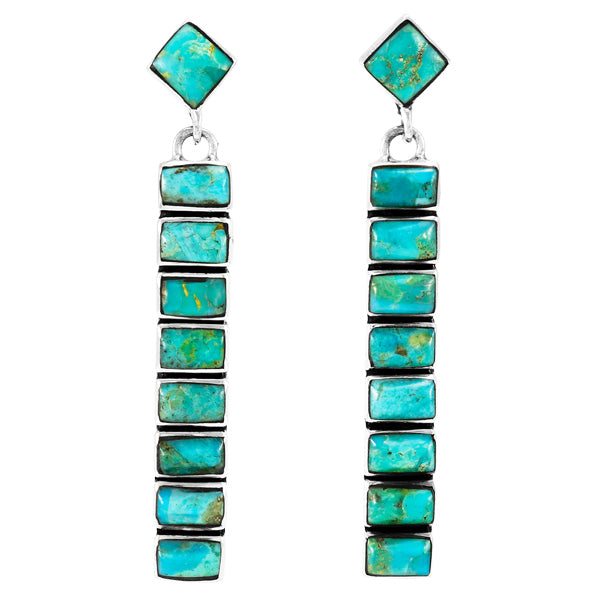 Turquoise Earrings Sterling Silver E1305-C75